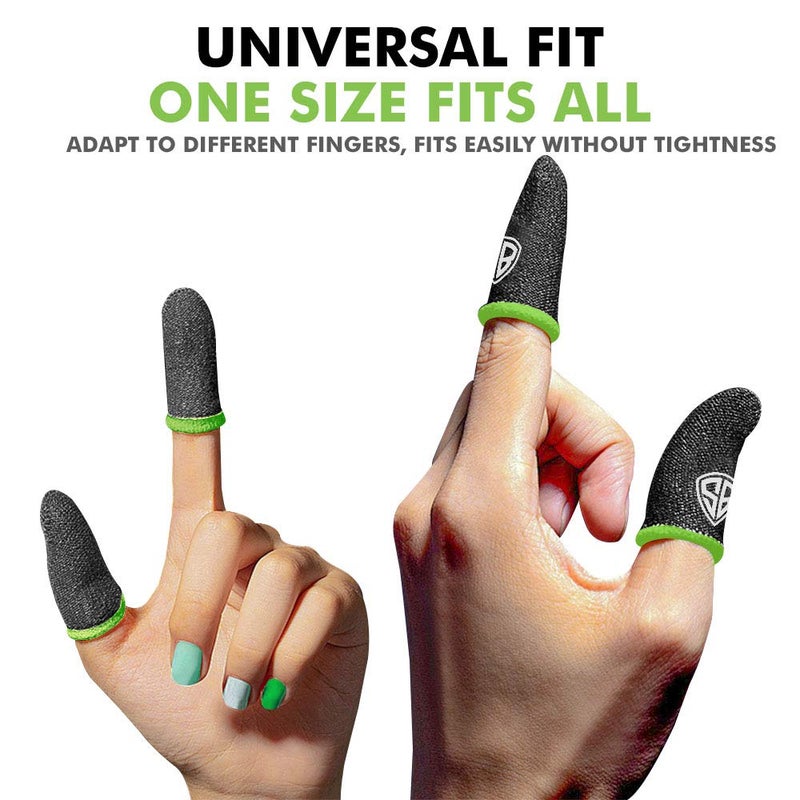 SpinBot مجموعة Battlemods X1 من مشغلات الألعاب للهواتف الذكية + مجموعة أكمام الأصابع | لـ BGMI/Free Fire Max/Cod Mobile - (أسود) - Image 3