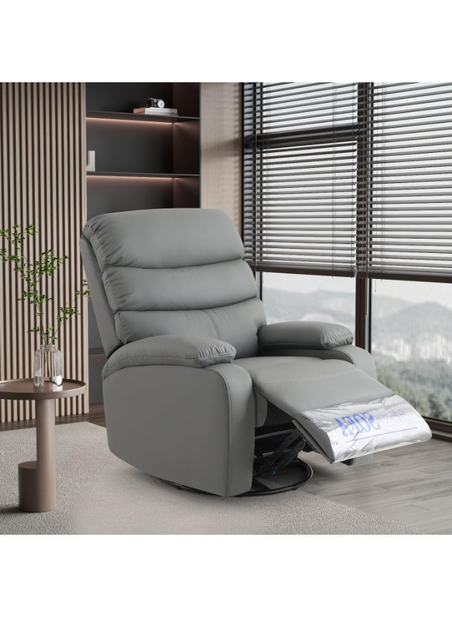 Organized Home Cozy Living Room Multifunctional Recliner Swivel & Rock and Recline at 150° Cat Scratch Resistant Fabric Cloud Like Comfort Easy Assembly & Stylish Design - Image 1