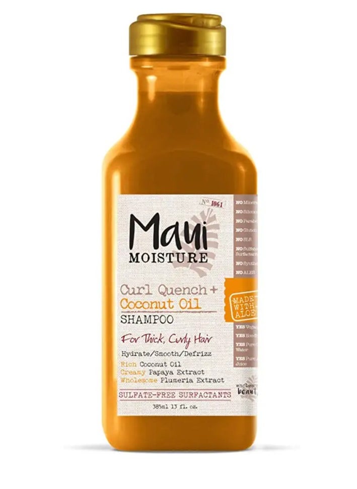 MAUI MOISTURE Moisture Curl Quench Plus Coconut Oil Shampoo For Frizzy Hair 384ml 