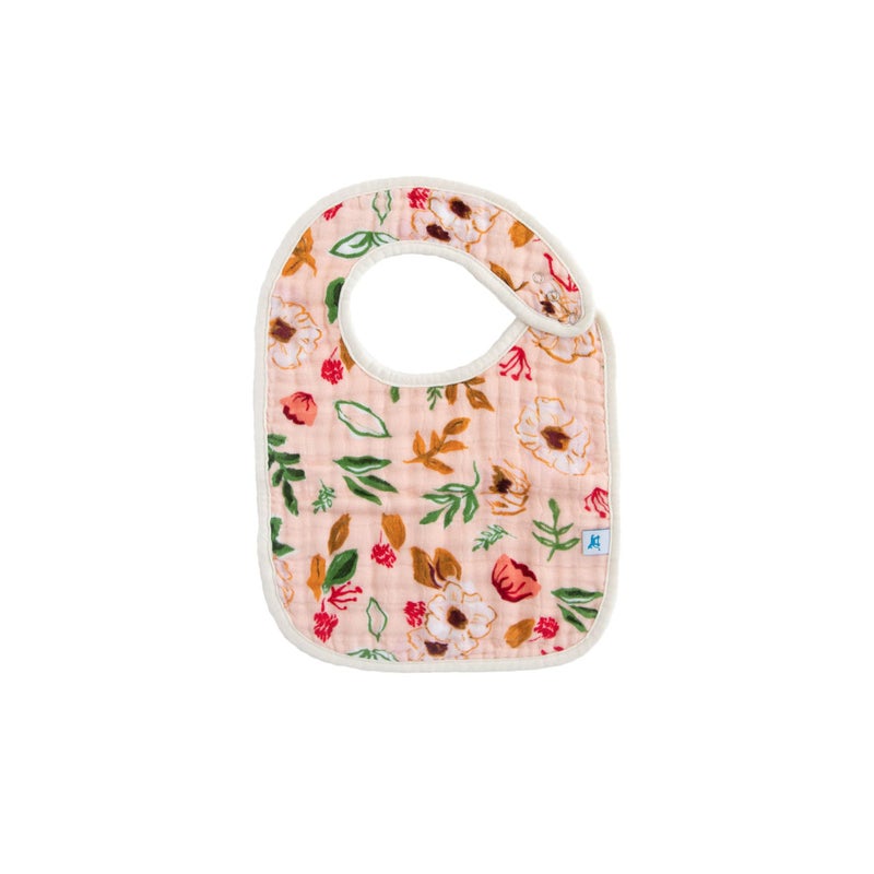 Little Unicorn Premium Classic Bib 3 pack | Adjustable as baby grows | Soft fabric on skin | Great for first time eaters (Vintage Floral) - Image 2