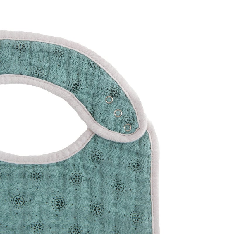 Little Unicorn Premium Classic Bib 3 pack | Adjustable as baby grows | Soft fabric on skin | Great for first time eaters (Vintage Floral) - Image 4