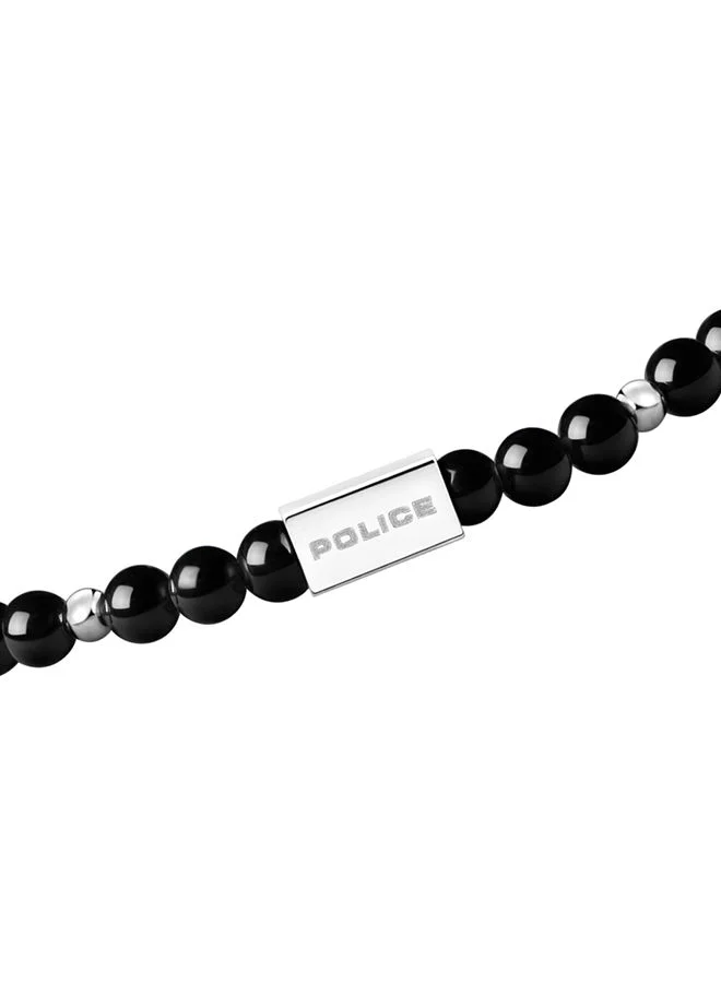 POLICE Eyesight Bracelet for Men Stainless Steel with Onyx beadsPEAGB0005101