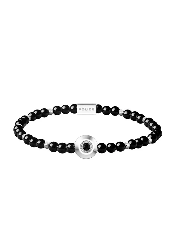 بوليس Eyesight Bracelet for Men Stainless Steel with Onyx beadsPEAGB0005101