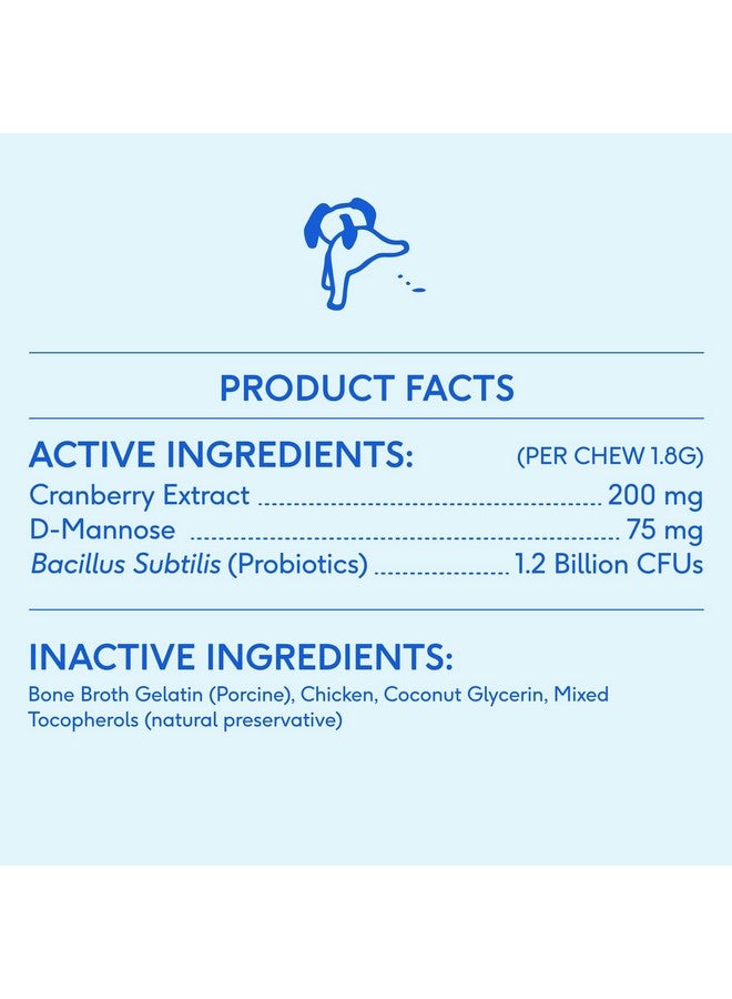 Native Pet Dog UTI Treatment - Cranberry Supplement for Dogs Bladder Control & Kidney Support - Prevent Urinary Tract Infection and Urinary Incontinence - Made with Real Cranberry Extract - 60 Chews - Image 4