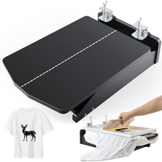 Caydo Screen Printer, 1 Color 1 Station Silk Screen Printing Press, Unique Hinge Design Wood Screen Printing Table For T-Shirt Diy Printing And Screen Printing Beginners(Screen Frame Not Included) - Image 4