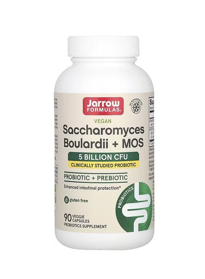jarrow formulas Vegan Saccharomyces Boulardii + MOS 5 Billion CFU 90 Veggie Capsules