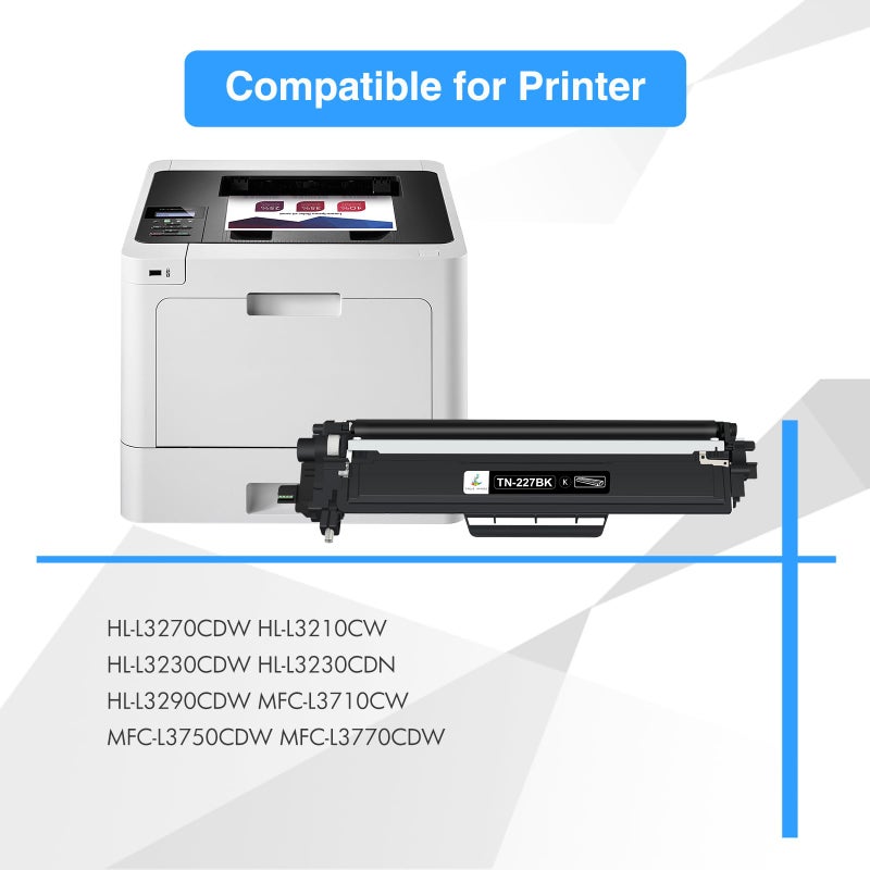 TRUE IMAGE TN227 TN-227BK/C/M/Y High Yield Toner Cartridge 4 Pack: TN-223BK/C/M/Y Compatible for Brother TN223 TN-227 TN 227BK/C/M/Y 227 for HL-L3290CDW HL-L3270CDW MFC-L3770CDW HL-L3210CW MFC-L3750CDW Printer - Image 2