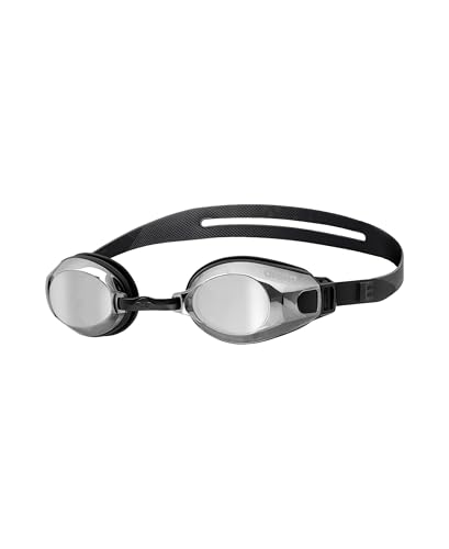 ARENA Unisex Zoom XFit Swim Goggles Wide Mirror Lens Heavy Duty Comfortable Pool Glasses Fitness Recreational Swimmers Eye Protection SilverBlackBlack - Image 1