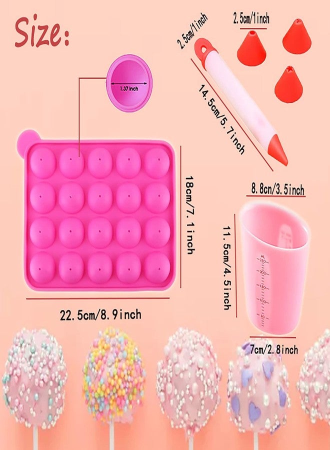 JAMCARI Cake Pop Mold - 20 Cavity Silicone Cake Pop Mold with Cake Pop Gift Bags and Decorating Pen, Awesome Baking Gifts for Beginners and Kids - Image 2