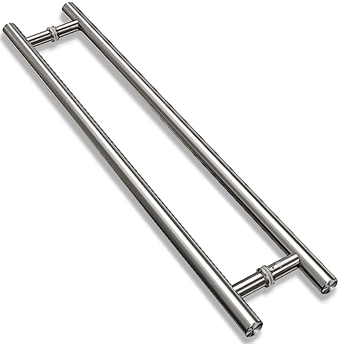 TOGU TG-6012 24 inch/600mm SUS 304 Stainless Steel Door Pull Handle/Commercial Long Door Handle with Solid mounting standoffs, Working as gate Handle Shower Door Handle,Brushed Nickel Finish - Image 1