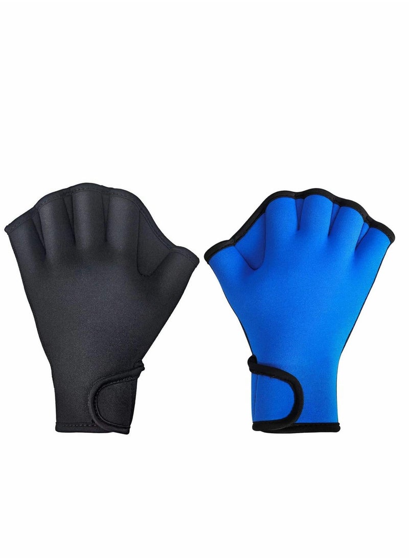 Y&D - 2 Pairs Aquatic Gloves for Helping Upper Body Resistance, Webbed Swim Well Stitching, No Fading, Sizes Men Women Adult Children Fitness Water Resistance Training - Image 1