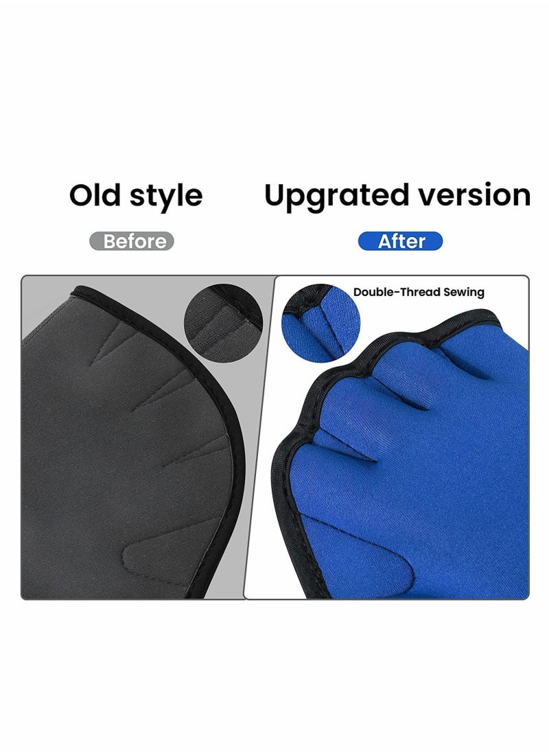 Y&D - 2 Pairs Aquatic Gloves for Helping Upper Body Resistance, Webbed Swim Well Stitching, No Fading, Sizes Men Women Adult Children Fitness Water Resistance Training - Image 1