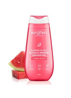 Dot & Key Dot & Key Watermelon + Glycolic Fresh & Cool Shower Gel For Glowing Skin | For All Skin Types | Hydrates Skin & Gently Exfoliates | Non Drying | 250 ml 