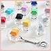 Yeetec 16 Pack Fidget Keyboard Keychain Toys Finger Keyboard Fidget Toy Keycap Fidget Keychain for Stress Relief DIY Crafts Party Supplies 16 Colors - Image 2