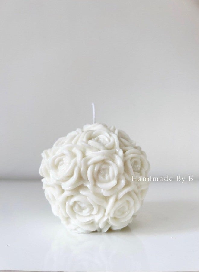 PICKKART مجموعة بيك كارت من 3 شموع كروية صغيرة الحجم على شكل وردة لتزيين المنزل - الحفلات - أعياد الميلاد - هدايا - شموع معطرة لمن تحب - Image 4