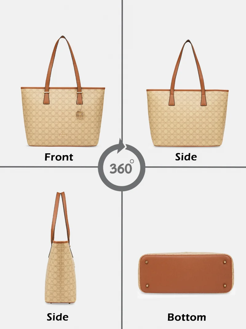 Lavie Women's Monoprint Sherry Tote (Beige)