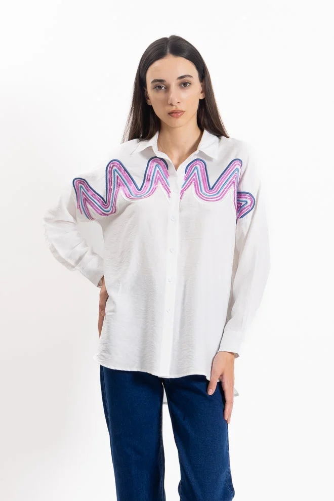 SHAPES EMBROIDERED COMFORT SHIRT