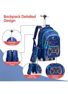 Set Of 3 Bags 18 Inch Trolley School Bag, Lunch Bag And Pencil Case Gamer - Blue - pzsku/Z7D4B9ACED29848FFD943Z/45/_/1738235294/5f7725e9-b2eb-41af-9df7-602cedc968f9