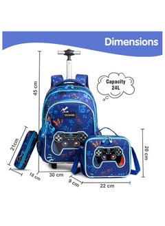 Set Of 3 Bags 18 Inch Trolley School Bag, Lunch Bag And Pencil Case Gamer - Blue - pzsku/Z7D4B9ACED29848FFD943Z/45/_/1738235305/040cfc13-e9ab-45cc-9ec4-bb8b7f11c676