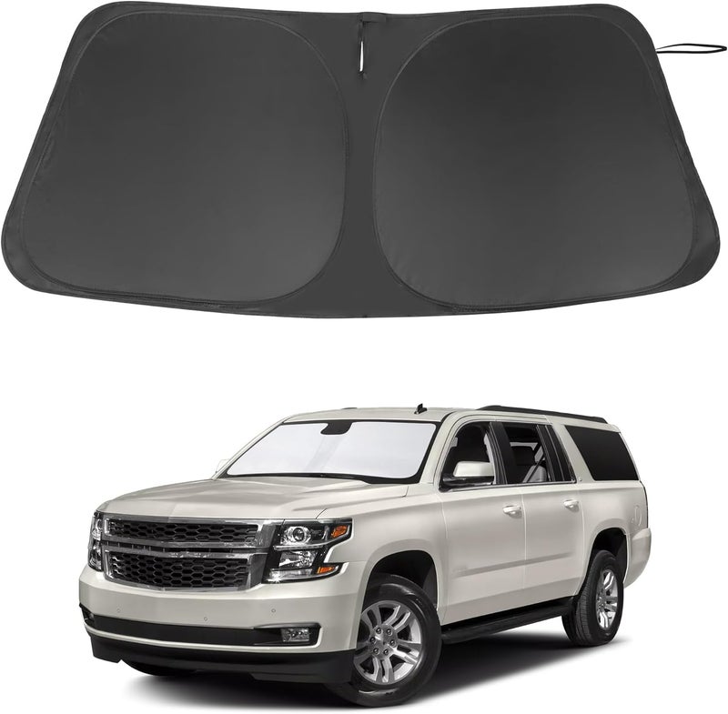 LHFLIVE Windshield Sun Shade Custom Fit for 2015-2020 Chevrolet/Chevy Suburban Accessories Foldable Sunshade Sun Blocker Protect Car from Sun Rays & Heat Damage Keep Car Cooler - Image 1