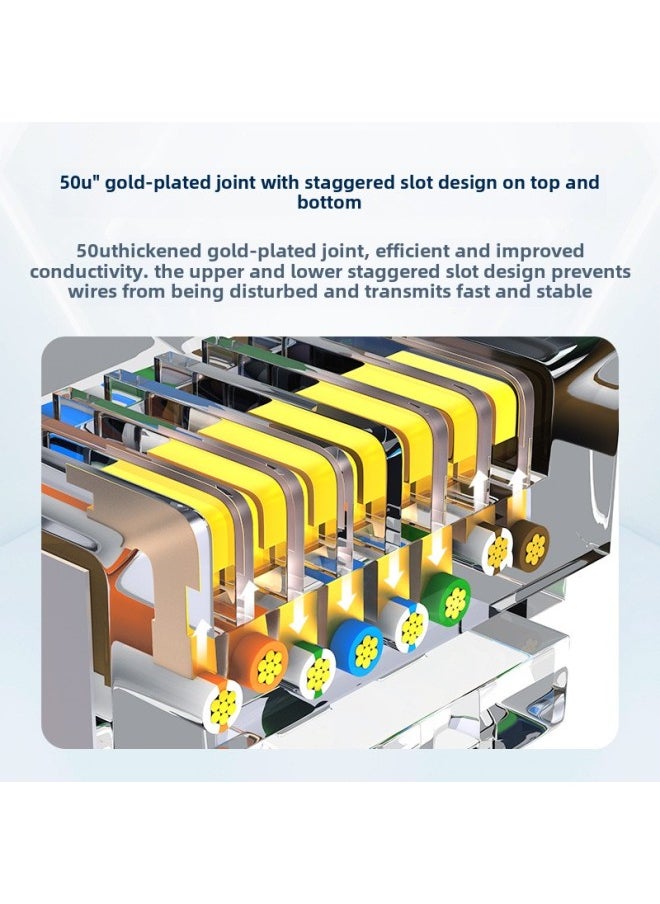 Generic Fanda Panduit Class 6 Fine Network Cable Unshielded Finished Jumper Home Router Computer Broadband Gigabit-Color:Elegant Yellow-Line Length:2m  - Image 3