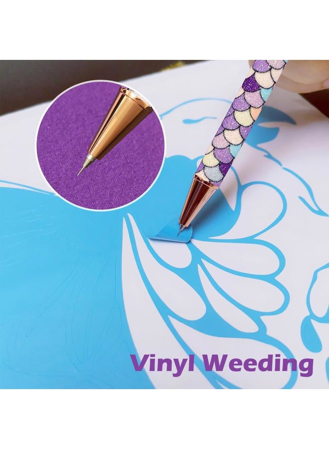 Arvakr Craft Weeding Pen Tool Set, Essential Adhesive Vinyl Kits, Precision Pin Pen Tools for Cricut Air Silhouette Siser Oracal Accessories, Purple - Image 3
