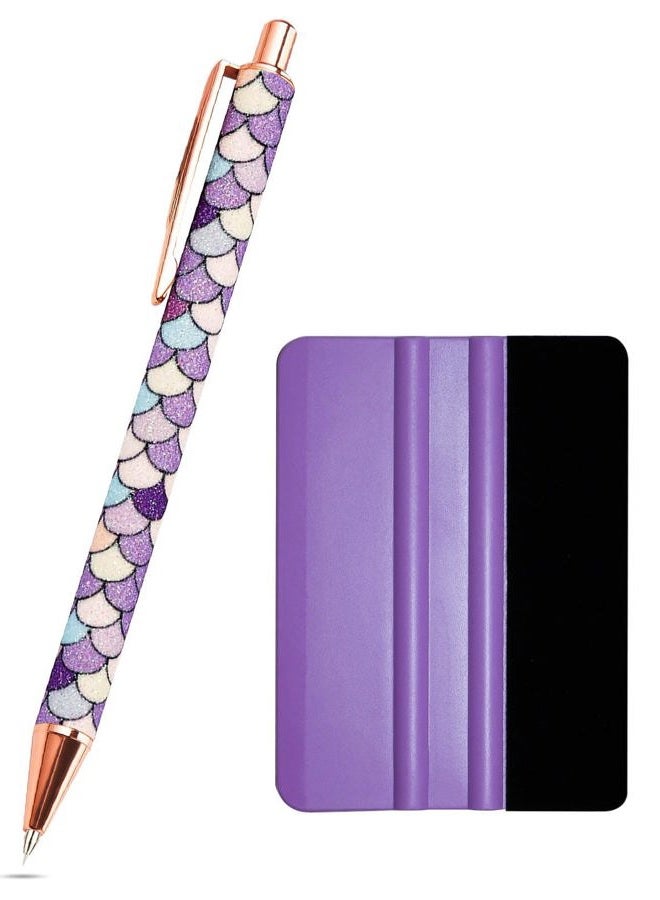 Arvakr Craft Weeding Pen Tool Set, Essential Adhesive Vinyl Kits, Precision Pin Pen Tools for Cricut Air Silhouette Siser Oracal Accessories, Purple - Image 1