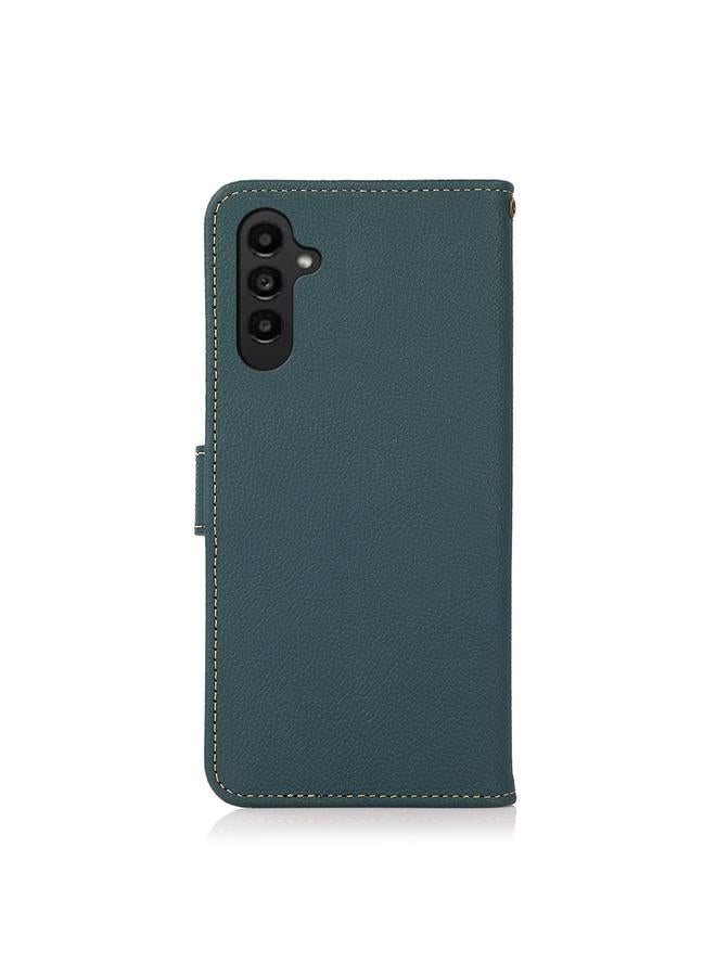 S-TOP Case For Samsung Galaxy M34 5G KHAZNEH Custer Genuine Leather RFID Phone Case - Image 3