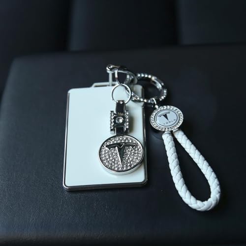 Tesheer for Tesla Key Card Holder Bling Key Chain fit Tesla Card Key Holder for Model S/X/3/Y Cybertruck Card Key Holder for Tesla Keychain Crystal Key Card Protective Key Fob Tesla Accessories - Image 5