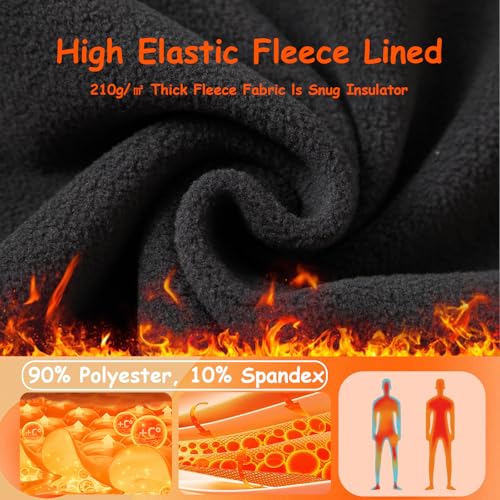 HYCOPROT Boys Thermal Compression Leggings Youth Fleece Lined Sports Tights Pants Kids Athletic Base Layer Girls Cold Weather Winter Gear Toddler Children's Long Johns for Basketball Football Hockey - Image 5