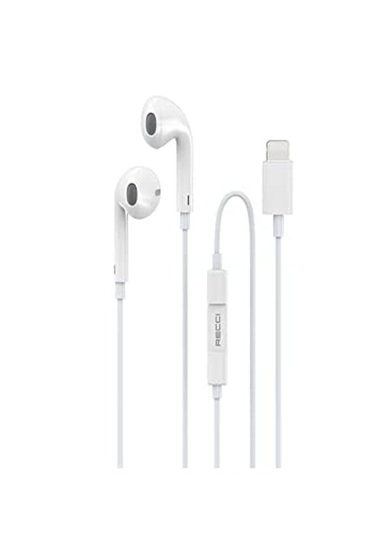 Recci Recci Earphone Wired Lightning REP-L09 - White 