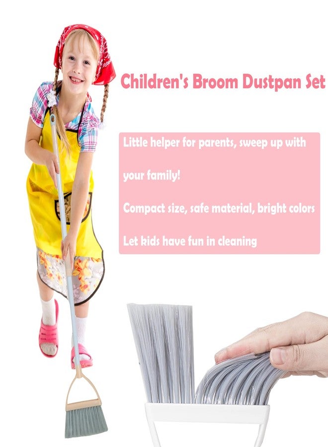 Xifando Mini Broom with Dustpan for Kids,Little Housekeeping Helper Set (Light Blue) - Image 5