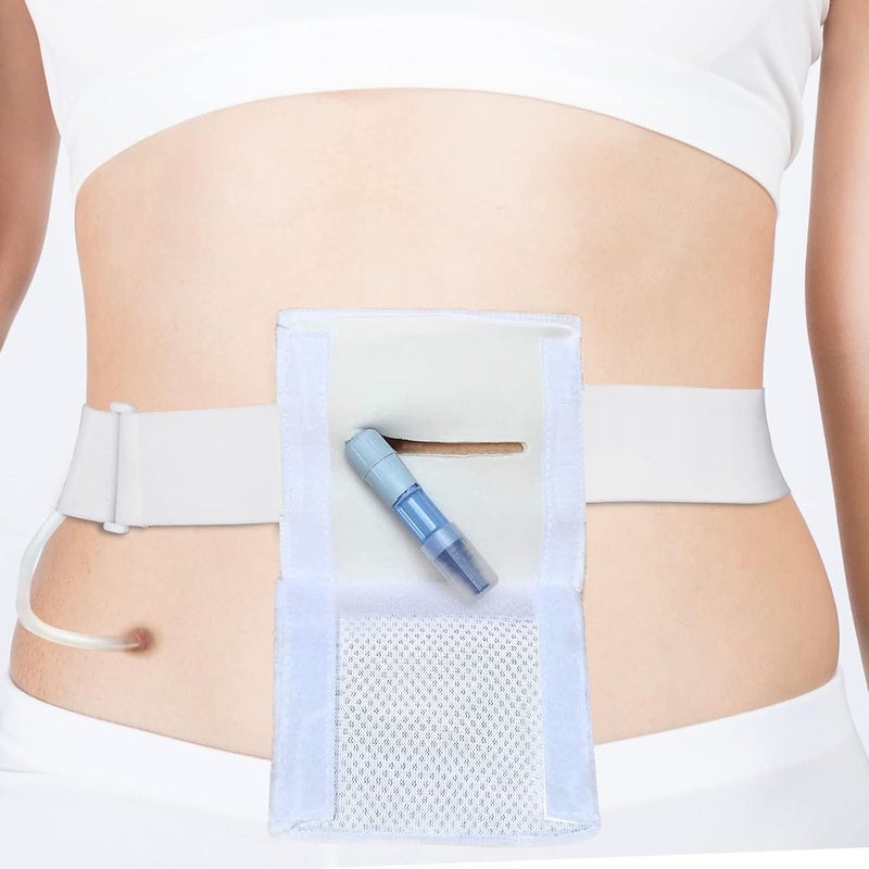 BOJEE Feeding Tube G-Tube Holder Peritoneal Dialysis G Tube Belt Peg Suppiler Catheter Holder Gastrostomy Covers Pads Drainage Abdominal Dialysis Medical Belt (Size 28-42 inch) - Image 3