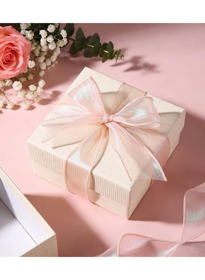 3 Rolls Iridescent Organza Ribbon, Craft Decorative Ribbon, Gift Wrapping, Bridal Bouquet Shiny Craft Ribbons, For Floral Bouquets Wedding - Image 5