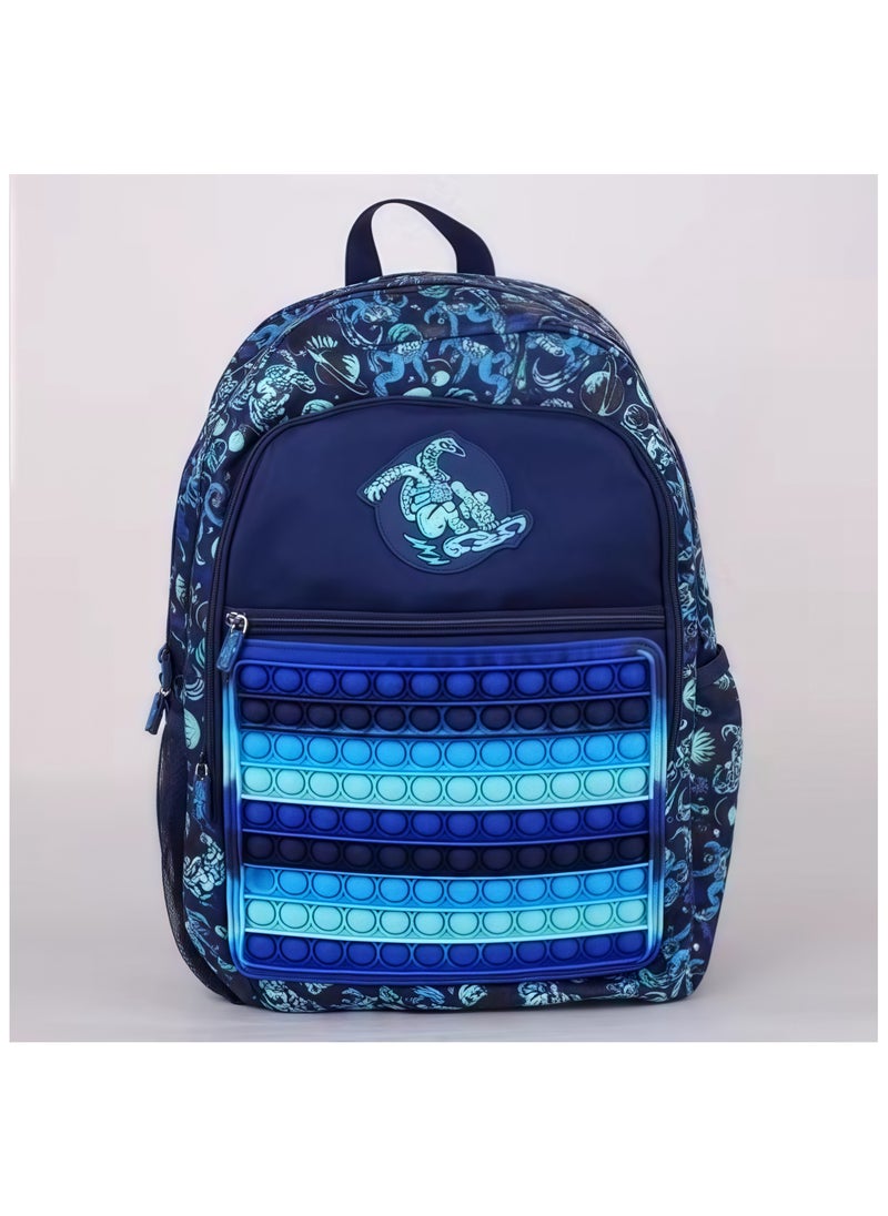 Smiggle Smiggle Boys Cartoon Print Bubble Decompression Student Schoolbag Primary and Secondary School Children's Backpack Outdoor Leisure Bag Backpack 42*30CM 