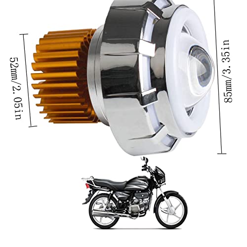 XZRTZ Dual Aperture Hi/Low Beam LED Projector Headlight For Motorcycle Angel Eyes Devil Eyes Halo Compatible With H-ero Splendor Plus - Image 4