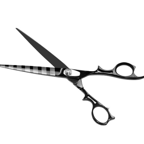 SKINPLUS Professional Salon Barber Hair Cutting Scissor Stainless Steel With Pouch Black - Image 1