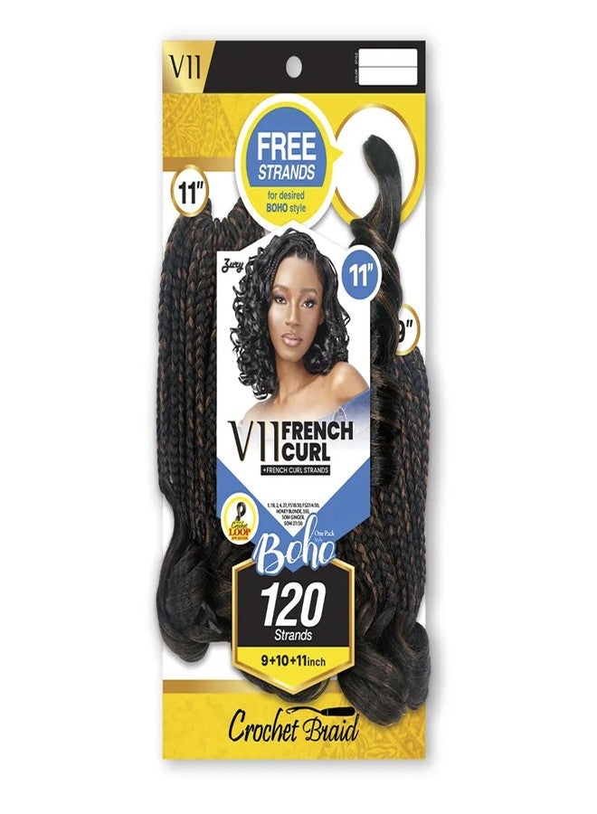 Zury Royal Zury Synthetic Hair Crochet Braids V11 French Curl 9"10"11" (SOM GINGER) - Image 1
