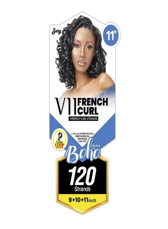 Zury Royal Zury Synthetic Hair Crochet Braids V11 French Curl 9"10"11" (SOM GINGER) - Image 3