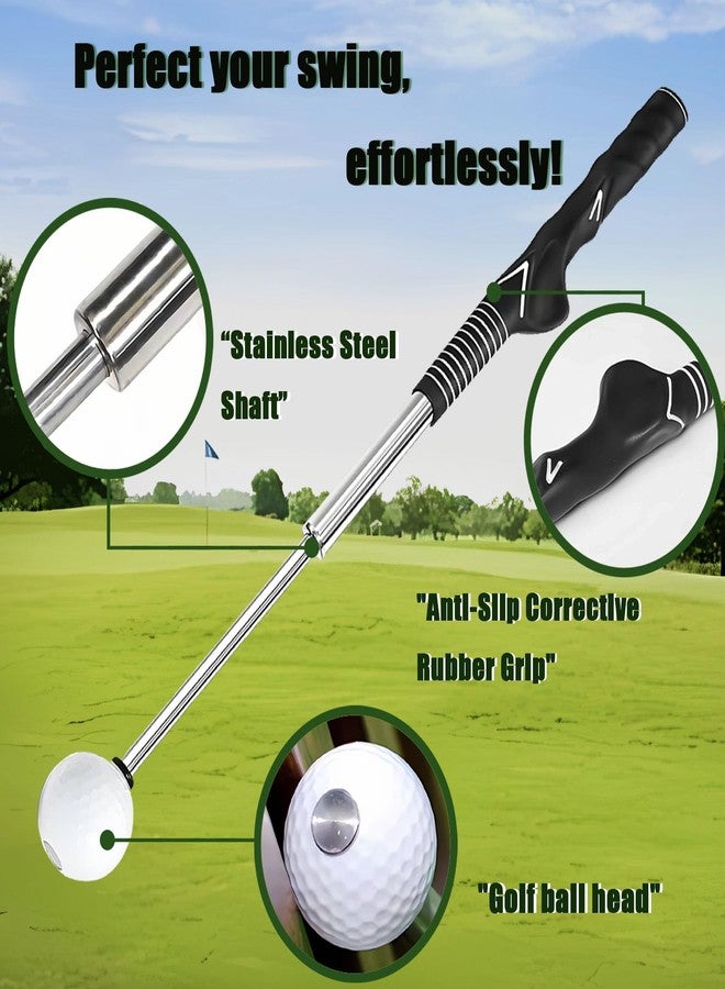 Ruoyang Retractable Golf Swing Trainer & Golf Grip Trainer for Warm-up, Right-Handed Golf Training Aid with Strength & Tempo Practice, Indoor Golf Club for Chipping and Hitting - Image 5