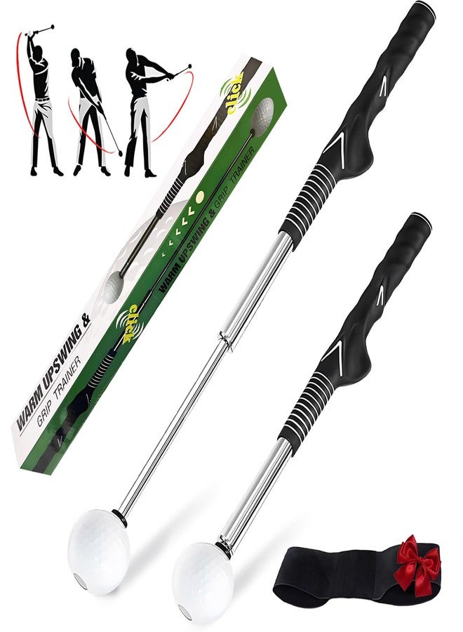 Ruoyang Retractable Golf Swing Trainer & Golf Grip Trainer for Warm-up, Right-Handed Golf Training Aid with Strength & Tempo Practice, Indoor Golf Club for Chipping and Hitting - Image 1