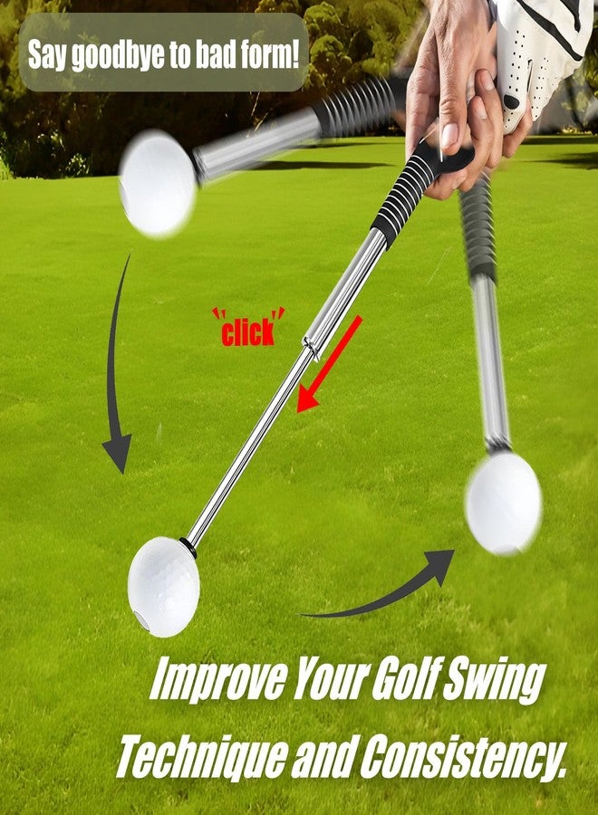 Ruoyang Retractable Golf Swing Trainer & Golf Grip Trainer for Warm-up, Right-Handed Golf Training Aid with Strength & Tempo Practice, Indoor Golf Club for Chipping and Hitting - Image 3