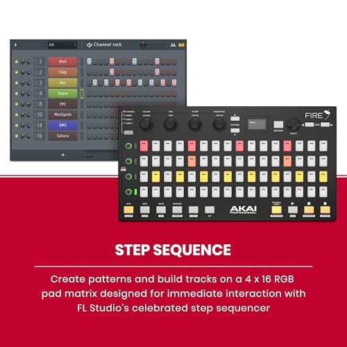 Akai Professional وحدة تحكم MIDI USB من أكاي بروفيشونال لبرنامج FL Studio مع مصفوفة 64 لوحة/درام RGB (فاير) - Image 3