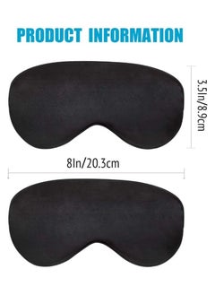Cool Baby Sleep Mask Night Cover Eye Sleeping Silk Satin Masks for Women Men Blindfold for Airplane Travel Adjustable Strap (Black)  - Image 4