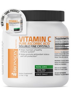 Bronson Vitamin C Powder Pure Ascorbic Acid Soluble Fine Non Gmo Crystals Promotes Healthy Immune System And Cell Protection Powerful Antioxidant 1 Kilogram (2.2 Lbs)  - Image 5