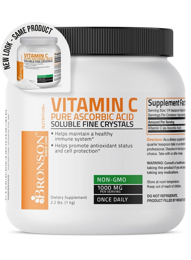 Bronson Vitamin C Powder Pure Ascorbic Acid Soluble Fine Non Gmo Crystals Promotes Healthy Immune System And Cell Protection Powerful Antioxidant 1 Kilogram (2.2 Lbs) - Image 5
