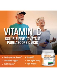 Bronson Vitamin C Powder Pure Ascorbic Acid Soluble Fine Non Gmo Crystals Promotes Healthy Immune System And Cell Protection Powerful Antioxidant 1 Kilogram (2.2 Lbs)  - Image 4