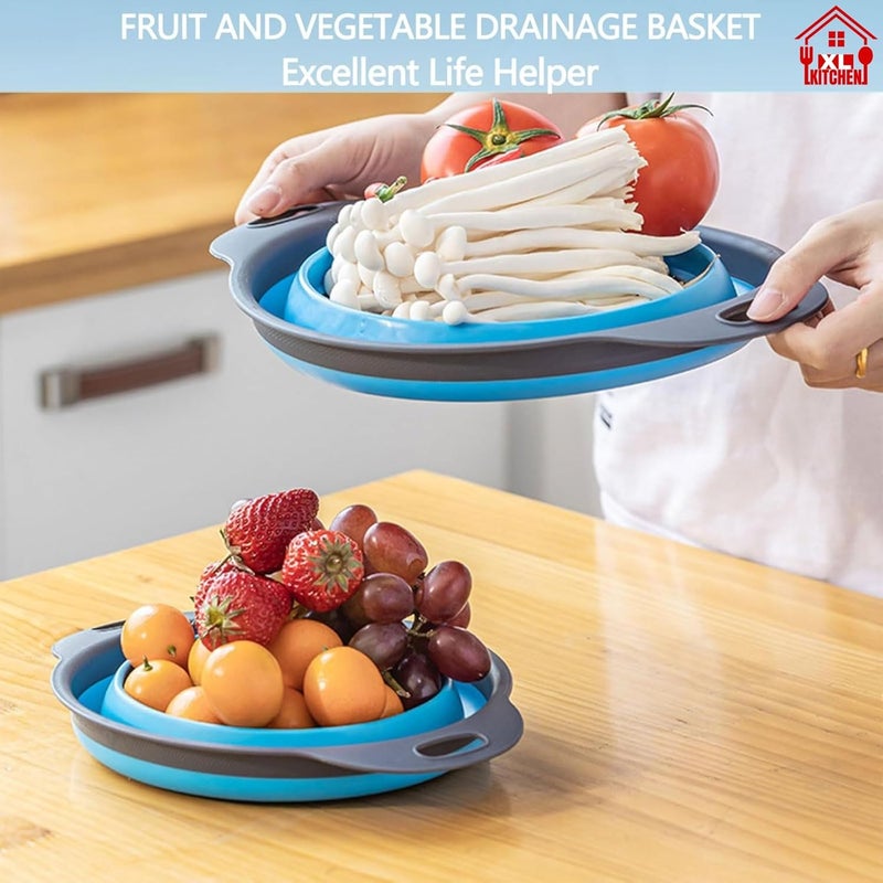 XL Kitchen Vegetable and Sink Strainer with Wiper and ScrubPlastic30 CentimetersMultiColoured - Image 3