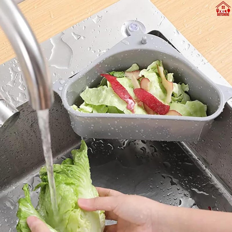 XL Kitchen Vegetable and Sink Strainer with Wiper and ScrubPlastic30 CentimetersMultiColoured - Image 4