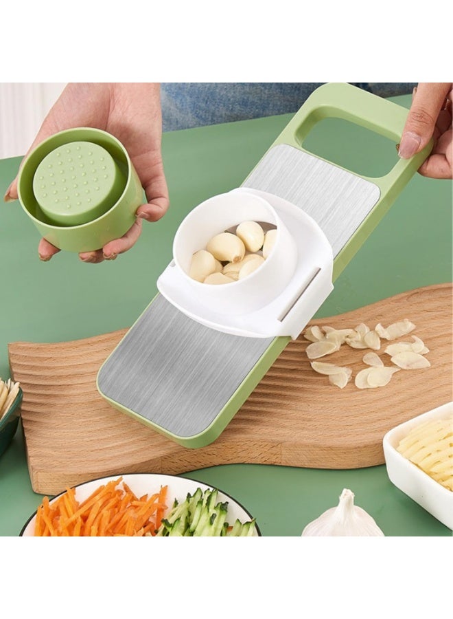 Multifunctional Vegetable Cutter | Multi Purpose Vegetable Cucumber Slicer | Multi Purpose Vegetable Slicer with 5 Interchangeable Cutter, Cheese Grater for Home Kitchen - Image 5